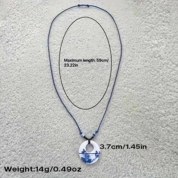 CERAMIC PENDANT NECKLACE - Picture 2 of 2